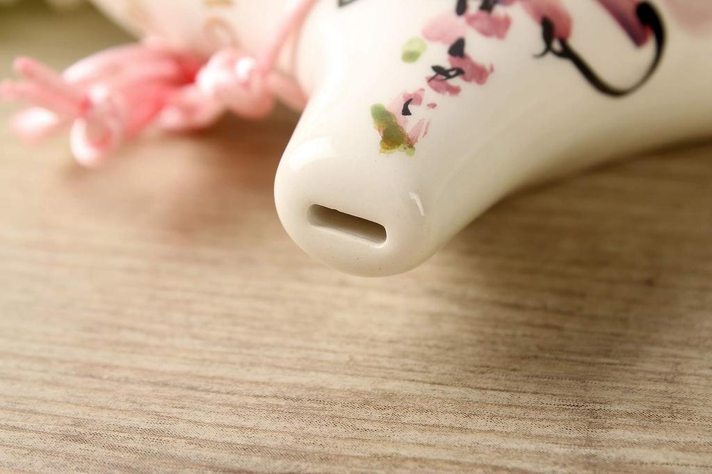 TNG Ocarina Single 12 Holes Alto C Key Ocarina High Quality Wind Wind Instrument Made In Taiwan AC Color Fuji Wisteria (Glaze Flower)