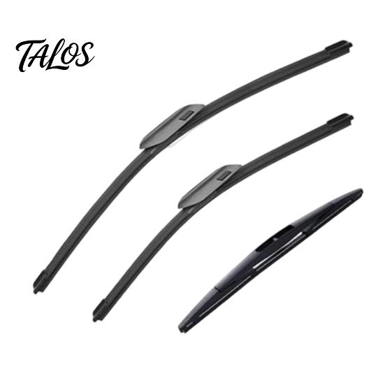 Natural Rubber Wiper Blades 3Pcs/Set Beam for Chery Tiggo 8 Plus Pro Car Window Cleaning Accessories MAX 2020-2024, 23"+18"+9" Front Rear Blades,