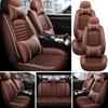 5-Seats PU Leather Universal Car Seat Covers Full Set Front Rear Seat Cushion Anti-scratch Protection For Sedan SUV Seat