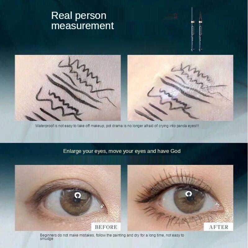 Extrem dünner Eyeliner, wasserfest, schweißbeständig, nicht leicht zu entfärben, nicht verschmierend. Schnell trocknender flüssiger Eyeliner, Kosmetik für Anfänger und Studenten