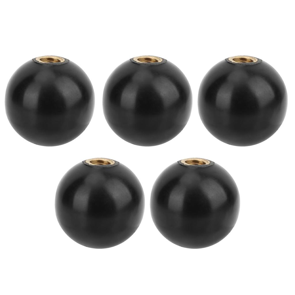 5Pcs Black Round Ball Engineering Plastic Lever Knob M10*35 Machine Tool Replacement