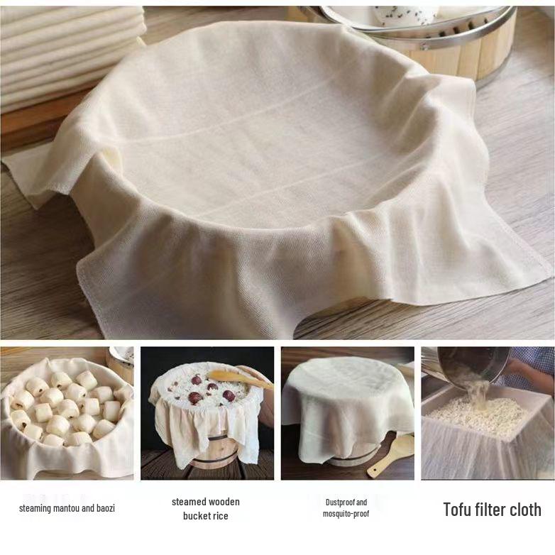 

Food-Grade Non-Stick Cotton Steamer Cloth for Steaming Buns and Dumplings Cotton Gauze 50x50cm (1 piece)