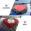 DIY Wedding Car Heart Shape Flower Foam Cage Box with Suction Cup Green Styrofoam Wet Floral Block Artificial Mud Florist Party