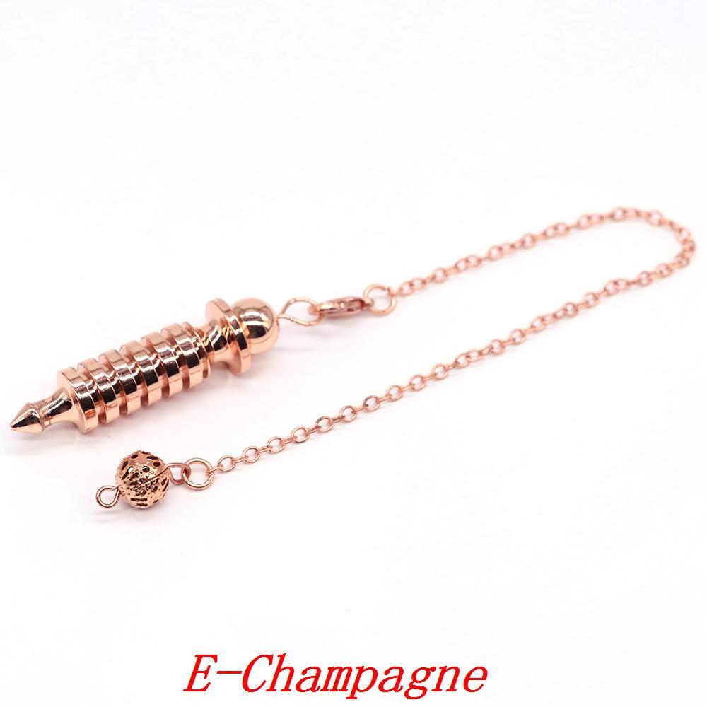 Metal Pendulum For Dowsing Divination Pendulos Spiral Cone Gold Color Copper Radiesthesia Pendulums Healing Pendule