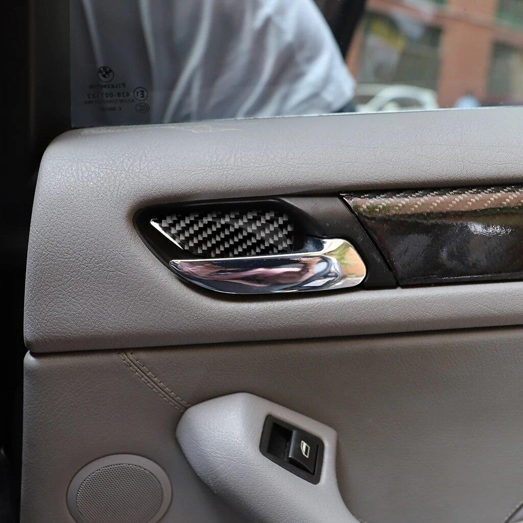 4pcs For BMW 3 Series E46 1998-2005 Car Door Bowl Decoration Stickers Cover Trim Sticker Auto Accessories