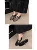 Damen Frühling Runde Zehenpartie Mesh Schnalle Mary Jane Ballerinas - Bequeme Ballett Fischernetz Schuhe