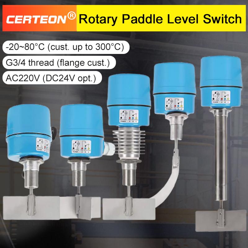SR80 Rotary Paddle Level Switch High Temperature Threaded Sensor Silo Material Level Control Bulk Solid Indicator