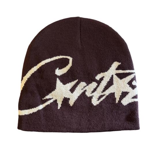 Winter Knitting Hat Letter Print Windproof Warm Hat Soft Elastic Design Brimless Autumn Winter Hat Outdoor Wear