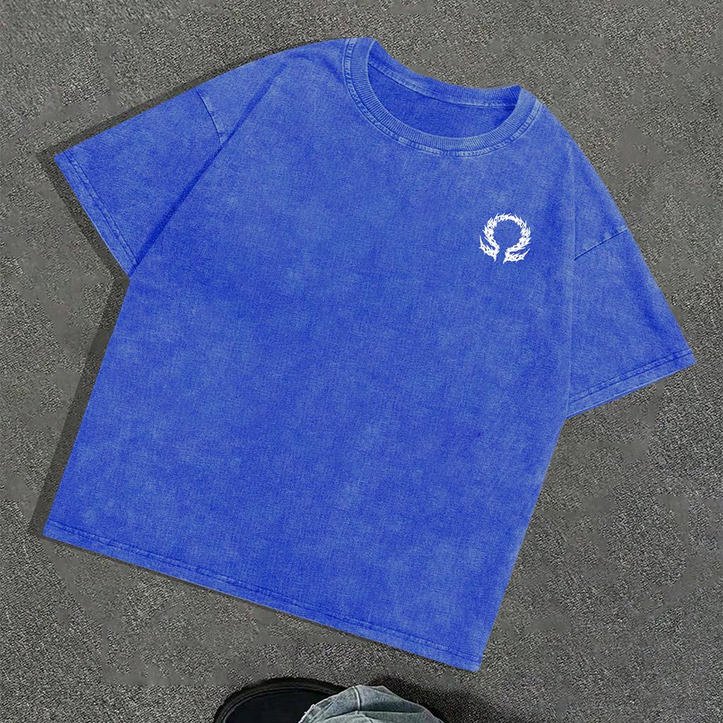 Pánské tričko s potiskem Unisex Bavlněné Oversized Tričko Krátký rukáv Vintage Streetwear Ležérní Tričko Top