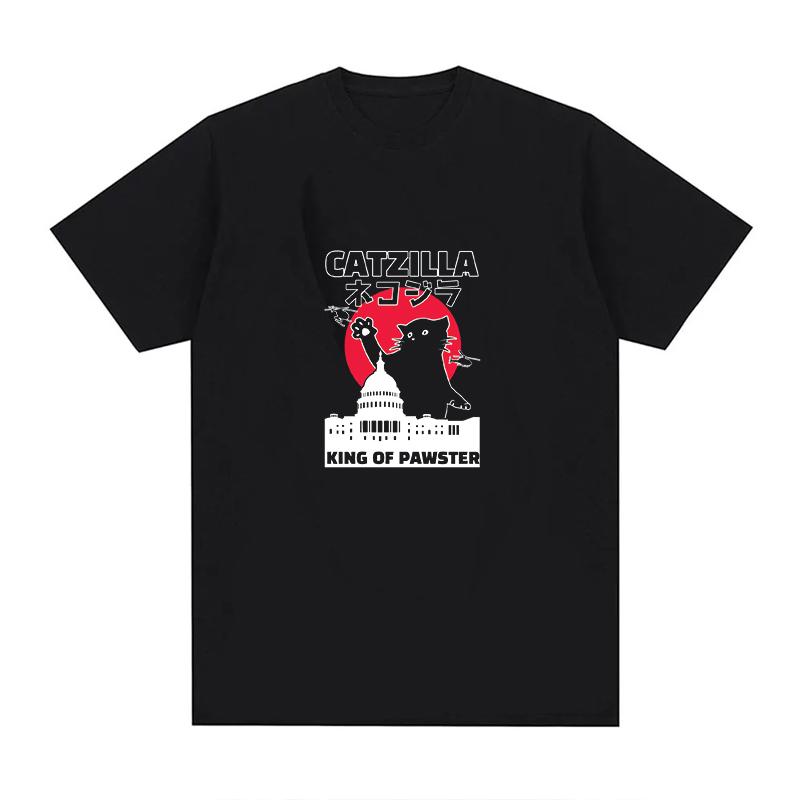 Catzilla Tshirt Unisex Unisex Plus Size Fashion Oversized Breathable Oneck Casual Streetwear Harajuku Summer Unisex Tees