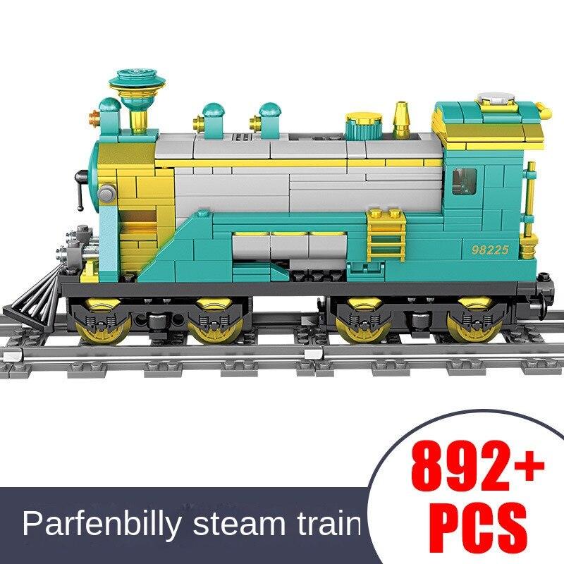 KAZI Electric Track Train Building Blocks Children's Toys City Series Assembled High-speed Rail Boy 98223-7