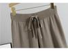 Women's Autumn Winter High Neck Cloak Sweater & Wide Leg Pants Set