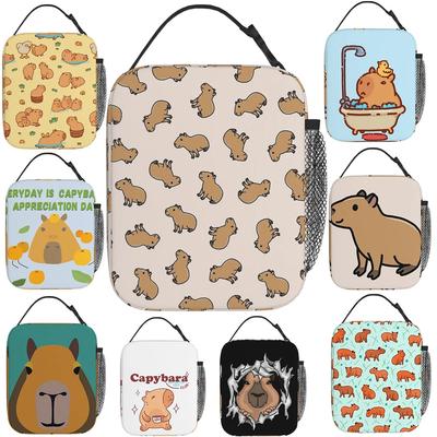 Borse termiche per il pranzo Capybara Borse da picnic impermeabili Borsa termica per il pranzo Borsa per il pranzo per donna lavoro bambini scuola