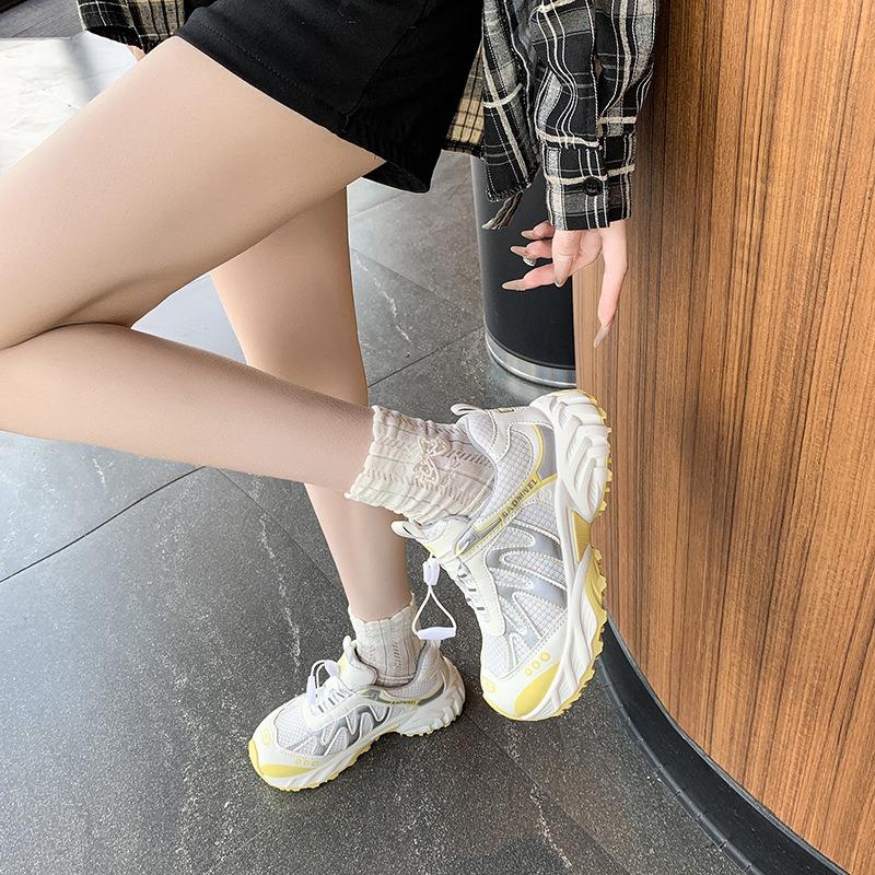 Casual retro breathable mesh women's summer fashion versatile color matching design comfortable sports running shoes