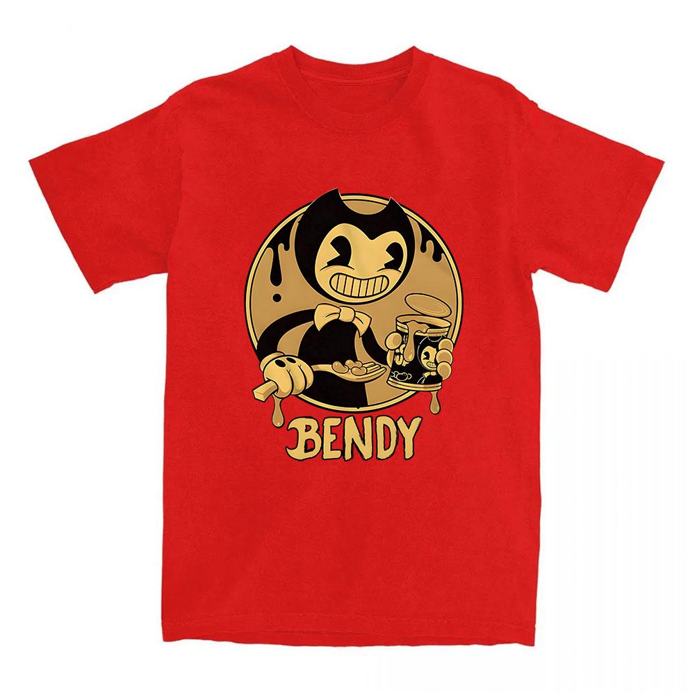 

Female Tees Game Bendy and The Ink Machine Printing Tshirts Casual Loose Oneck WomenUnisex Tshirt Streetwear Graphic Clothing 4XL