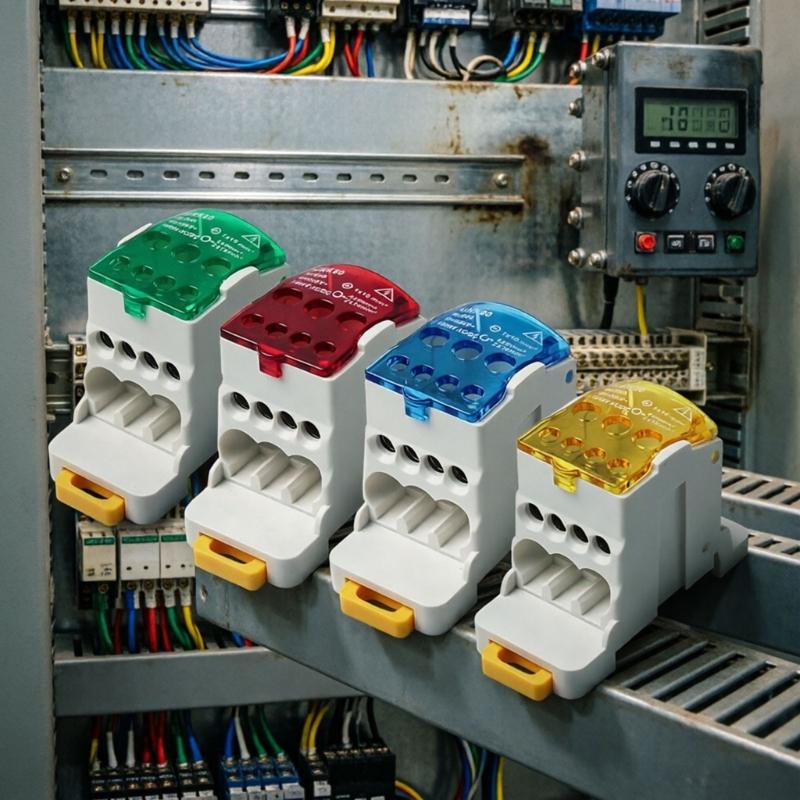 Plastic Junction Box Terminal Block Multi Outlet Terminal Block Rail Splitter Box For Electrical Installations