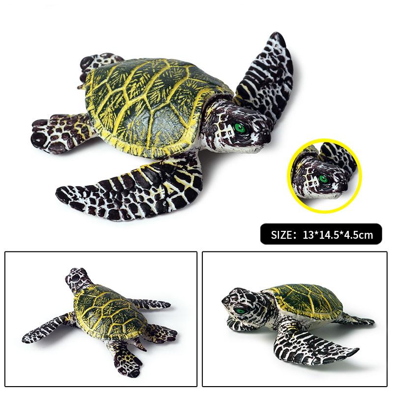 Oenux Ocean Animals Leatherback Tortoise Turtle Growth Cycle Sea Life Model Figurines Action Figures PVC Education Kid Toy Gift