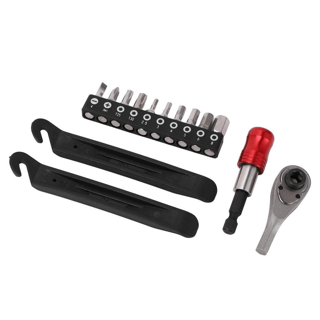 Bike Ratchet Socket Wrench Set Rustproof Metal 2 Way Adjustment Ratchet Wrench Repair Tool Kit with