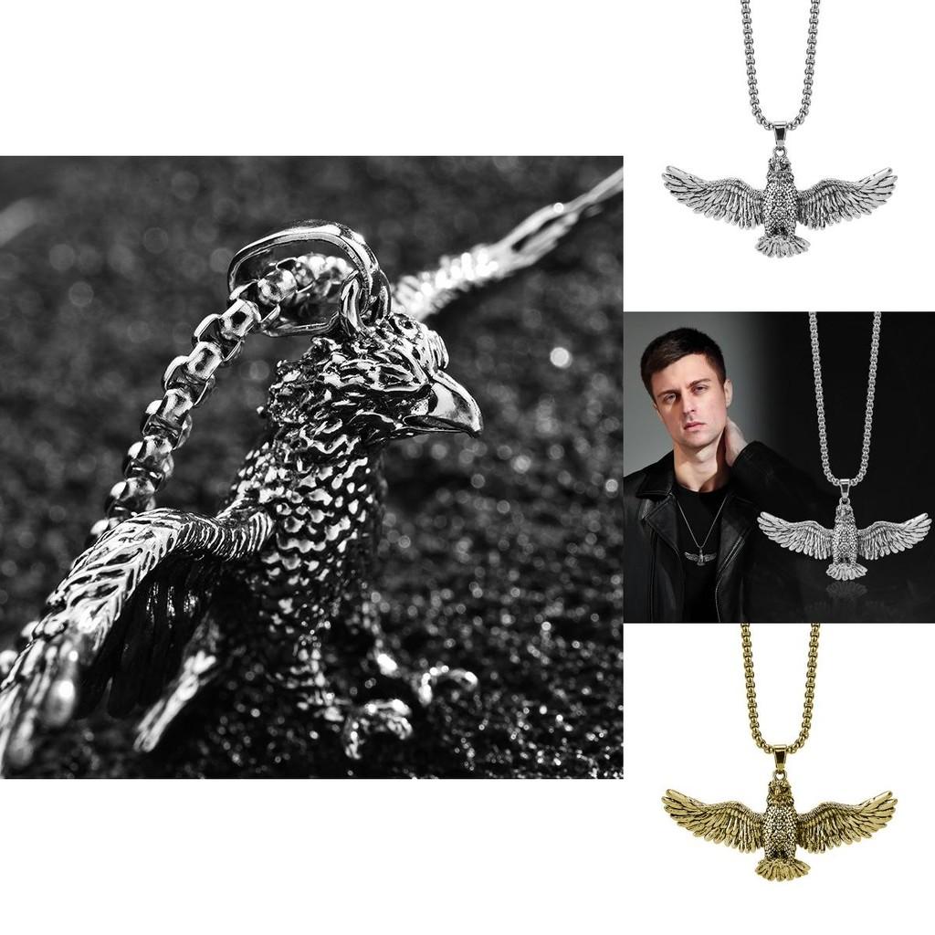 Stunning Titanium Steel Eagle Pendant Necklace For Men Vintage Hip Hop Style Jewelry
