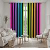 2 Stück lebhaft gestreifte Regenbogen-Vorhänge, für Lichtfilterung konzipiert, hochwertiges Material, ideal für lebendige Heimfensterdekoration