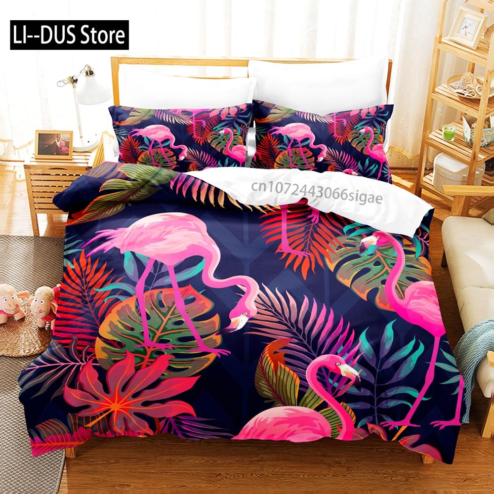 Firebird Bedding Set Single Twin Full Queen King Size Flamingo ed Set Aldult Kid Bedroom Duvetcover Sets 3D Anime Animal 037