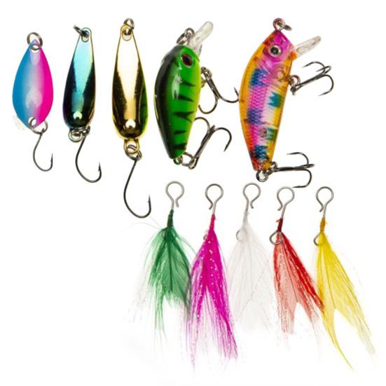 20Pcs/Set Fishing Lure Kit with Artificial Hard Bait Metal Spinner Blade Colorful Feather Freshwater Saltwater Fishing Accessories