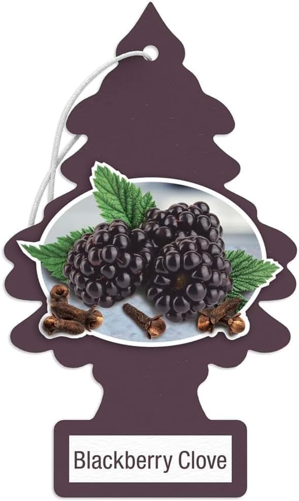 Little Trees Hanging Air Freshener Blackberry Clove 6 Pieces U6P-67343