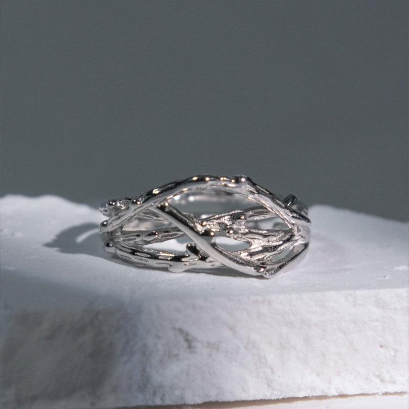 

Уникальное кольцо из серебра 925 пробы в корейском открытом дизайне для всех случаев, стилей и