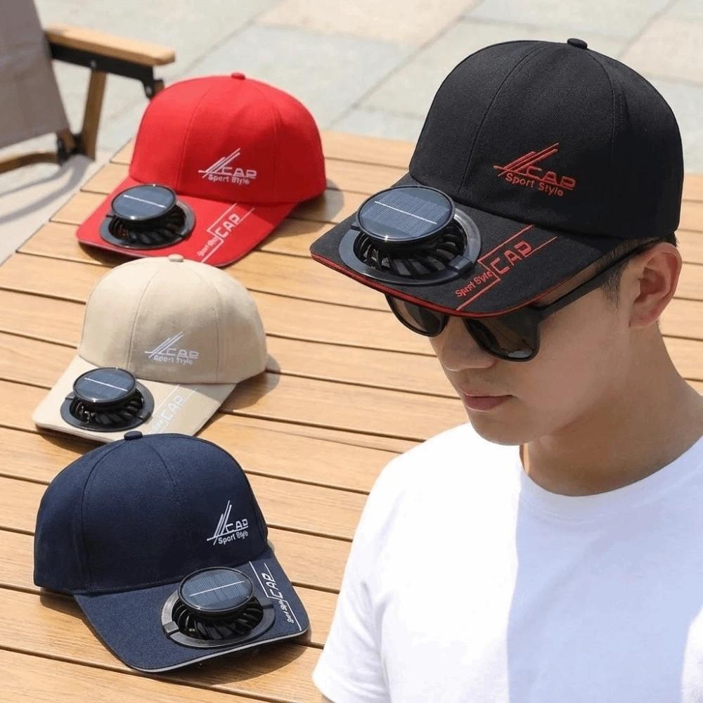 Portable Sunscreen Baseball Hat Letter Sunshade Duckbill Cap for 3.7V600mAh Seaside Vacation