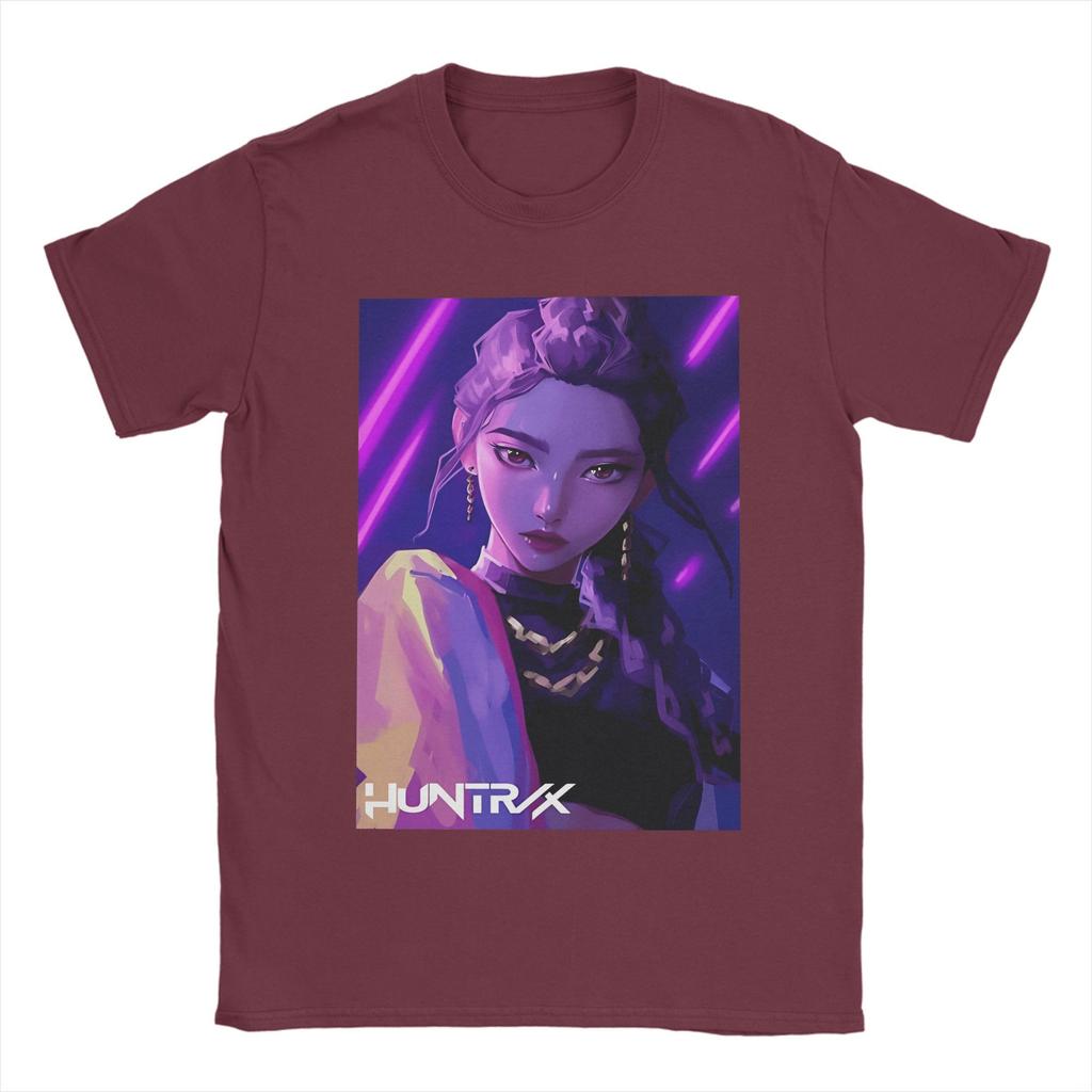 Kpop Demon Hunter Rumi Idol Star Men T Shirt  Vintage Tees Short Sleeve Round Neck T-Shirt 100% Cotton 4XL 5XL Tops