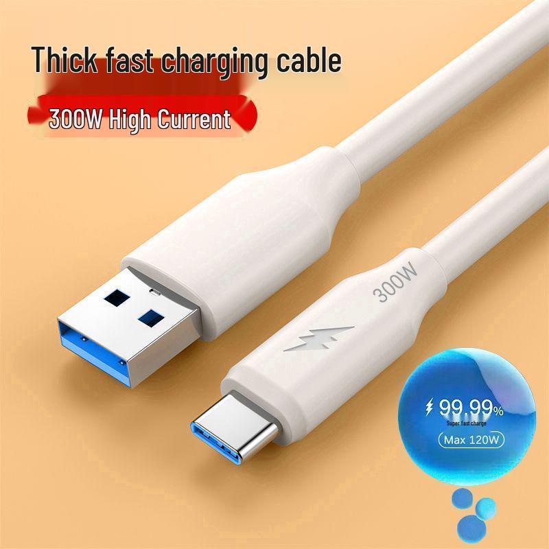 300W Super Fast Charging Type-C Cable for Huawei, VIVO, OPPO, Xiaomi Smartphones