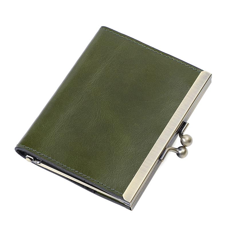 2022 Dámský držák na ID karty z pravé kůže Retro s více drážkami z hovězí kůže