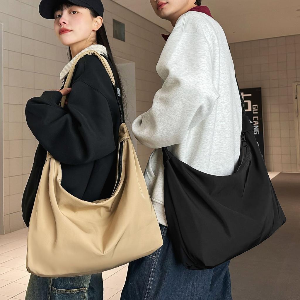Crossbody Bag Women'S Simple Large-Capacity Tote Bag Commuter Mailman Bag Men'S Neutral Sports Style Shoulder Bag Women