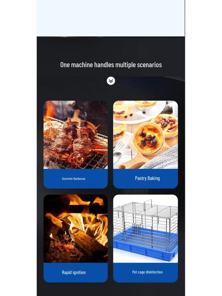 Manual Ignition Flame Torch for Outdoor BBQ and Picnics