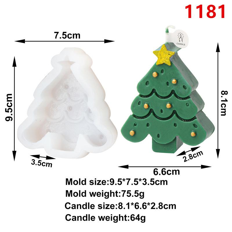 

Star Cedar Christmas Tree Shape Silicone Candle Mold DIY Christmas Themed Tree Design Holiday Decorated Craft Christmas Gift