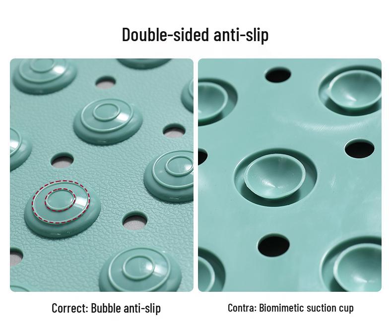 Eco-friendly Non-slip PVC Bath Mat for Bathroom, Shower, or Toilet - Waterproof & Massaging