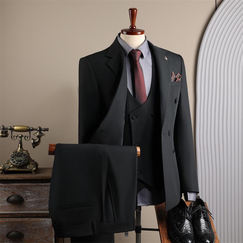 Coffee Color Men's Formal Suit Set for Weddings and Business - Groom and Best Man Fit