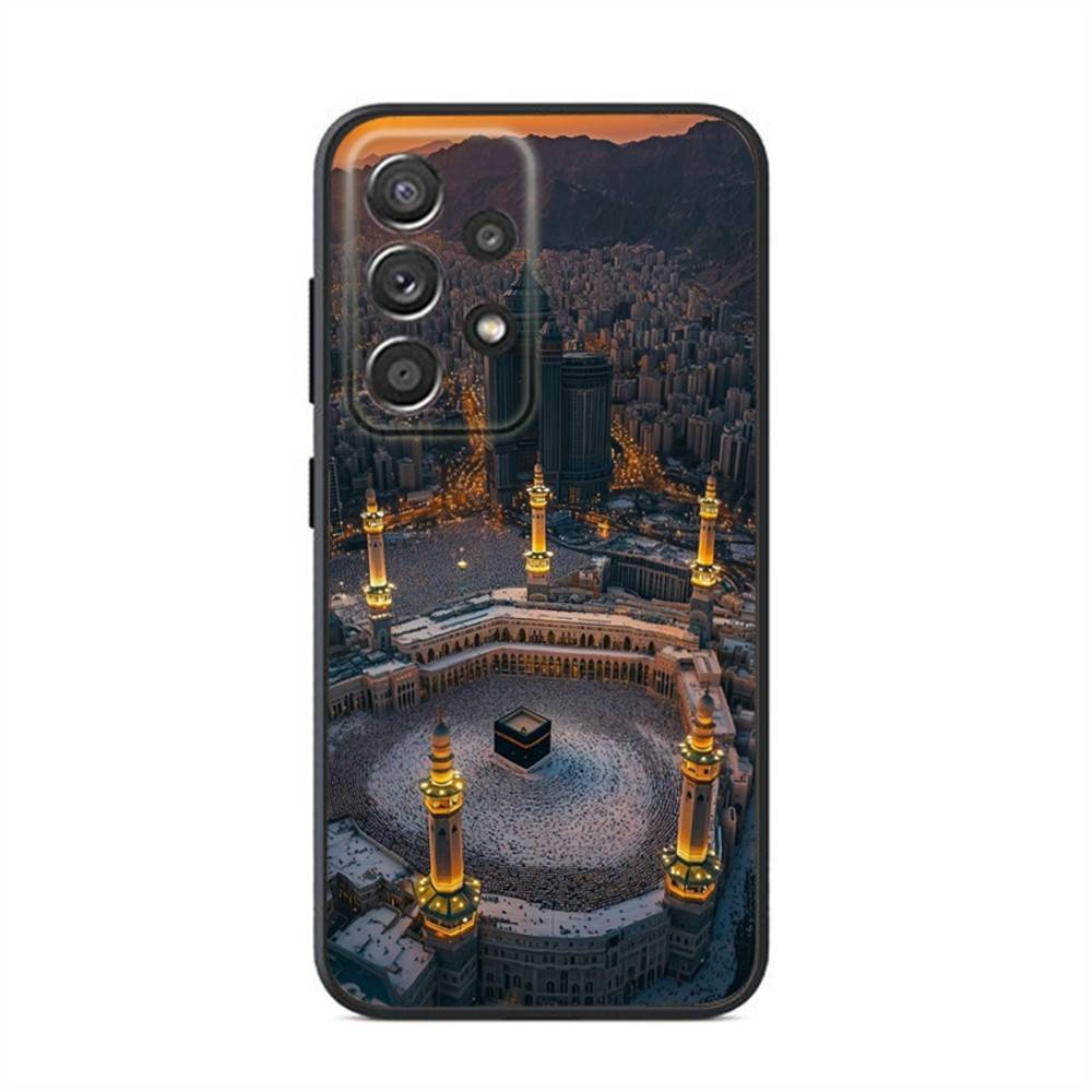 

Чехол для телефона Святая мечеть Мекка для Samsung S24,23,22,21,20,10,10E,S9 Plus FE Note 20 Ultra 10,9 Plus Черный чехол Samsung S25