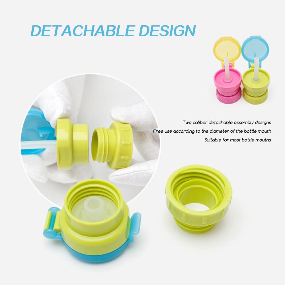 Toddler Spill-Proof Water Bottle Lid With Straw Universal Water Bottle Straw Top Sipping Drinkware Accessories for Soda Juices