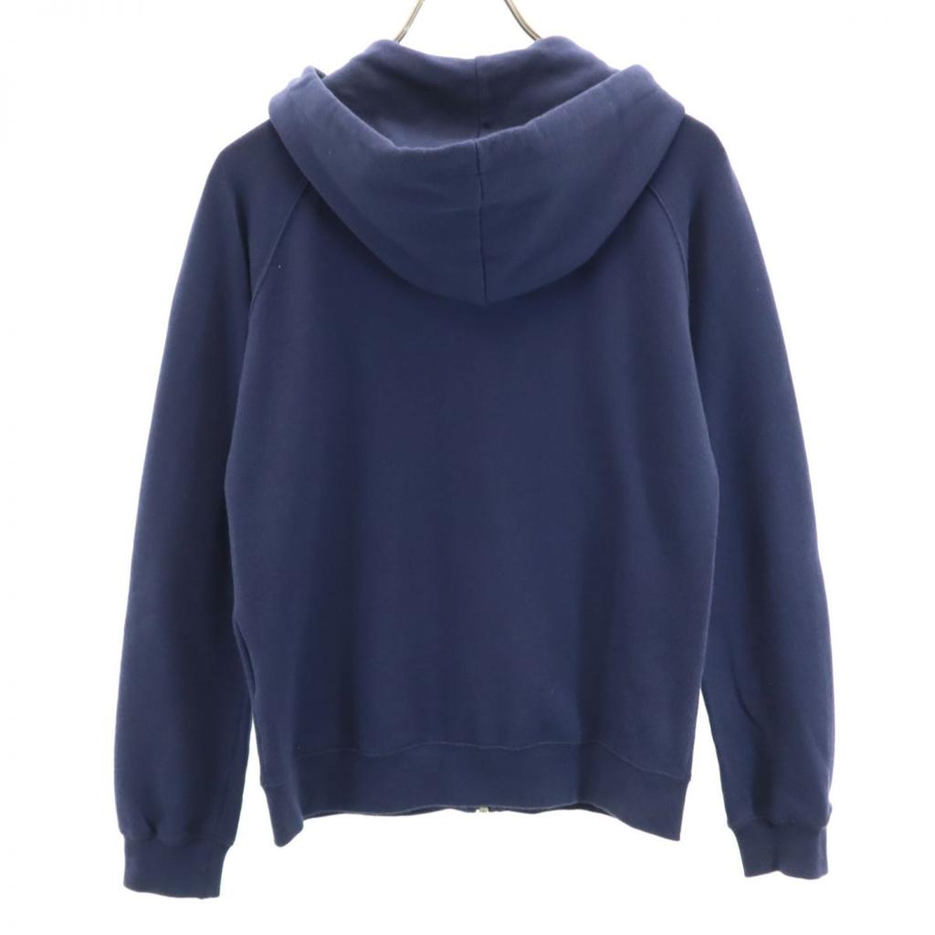 KITSUNE Long Sleeve Sweat Zip Hoodie S Navy Men's Used