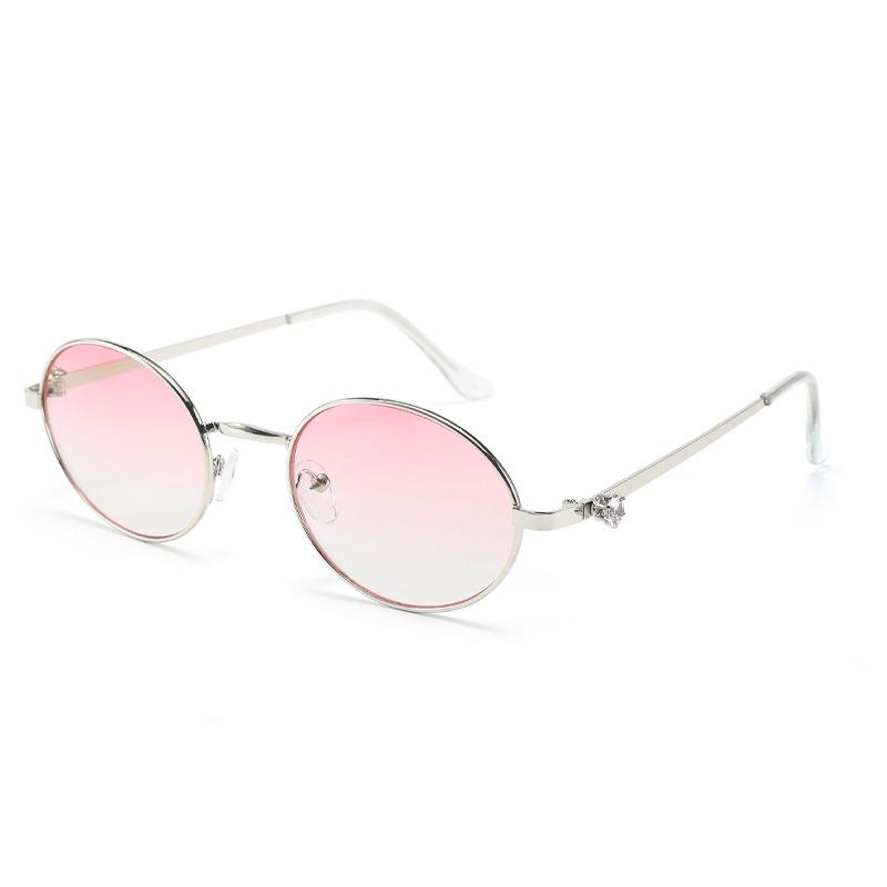 Hip Hop Oval Sunglasses Women Rhinestone Diamond Decoration Fashion Luxury Glasses Simplify Designed Unisex Shades