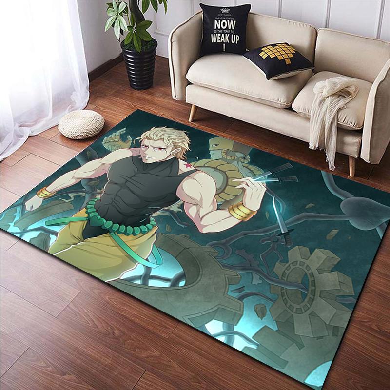 Jojo's Bizarre Adventure Carpet for Living room,Non Slip BATHROOM mat,Portable Lightweight Picnic Mat,bedroom Decor Rug