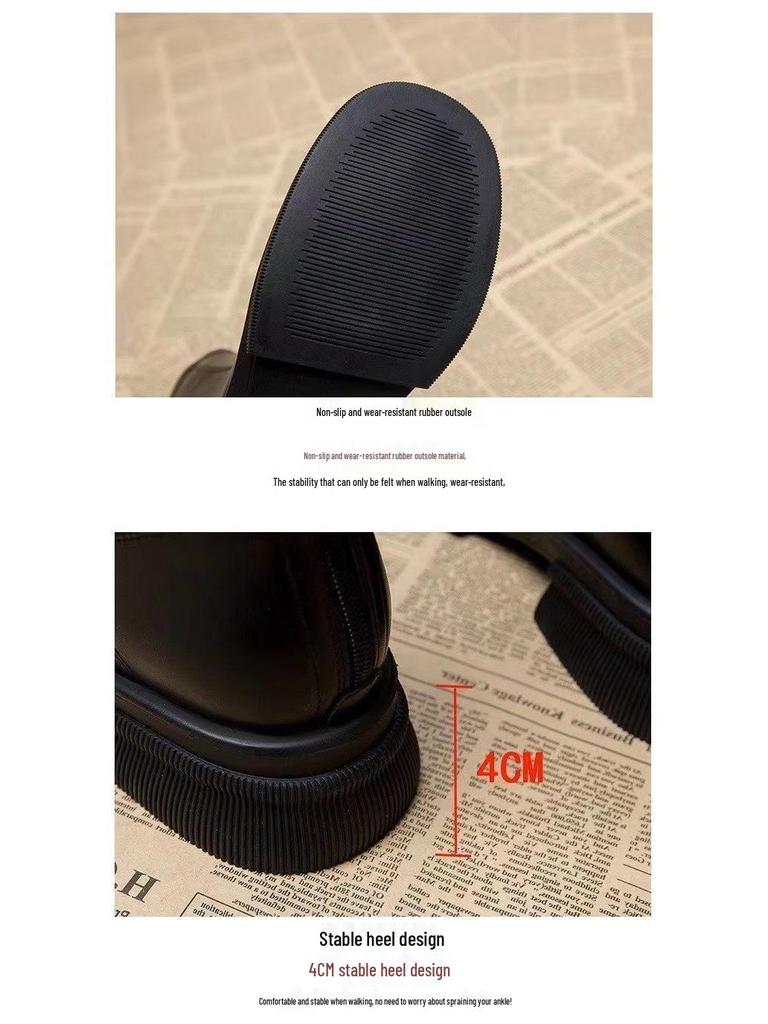 Women's Thick-Soled Chelsea Boots - Versatile British Style for Autumn/Winter 2025