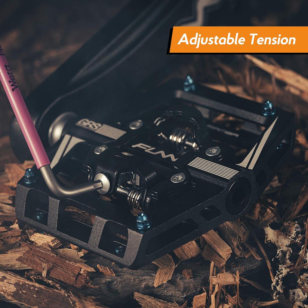 Funn Mamba S Binding Pedal Single Side SPD Compatible Mountain Bike Pedals Single Side Flat Pedals Suitable for Mountain BMX Gravel Bicycle Pedals - -