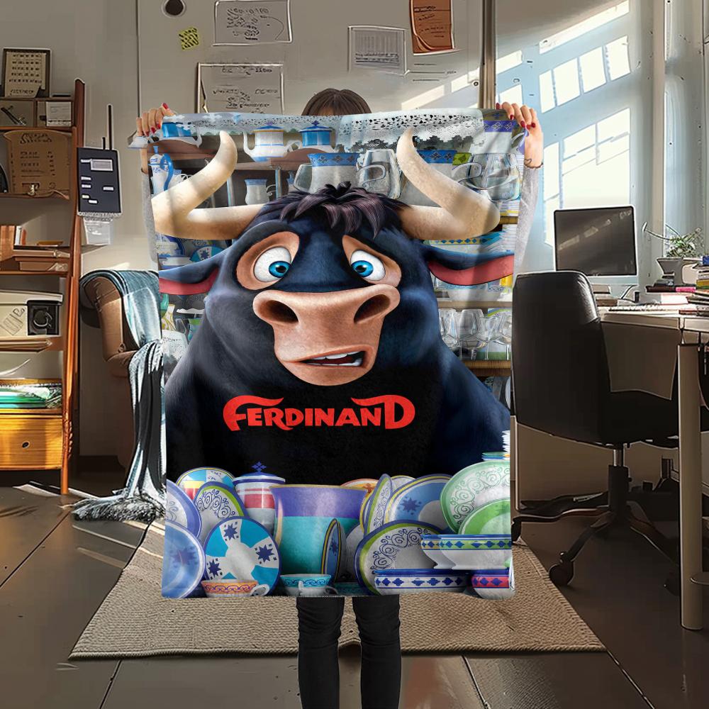 1 st Ferdinand Print Flanellduk, Högkvalitet för Alla Årstider, Heminredning, Värme och Komfort, Perfekt för Julklappar