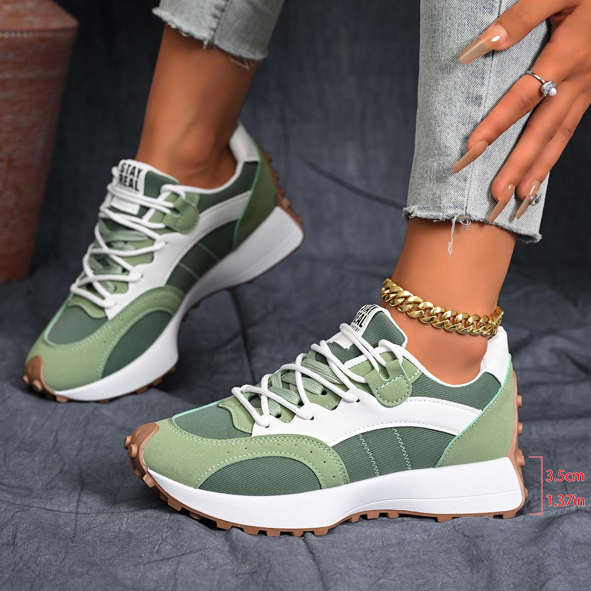 Designer Sneakers Women Sport Shoes Thick Bottom Casual Fashion Sneakers Soft Bottm Running Shoes  De Mujer 36