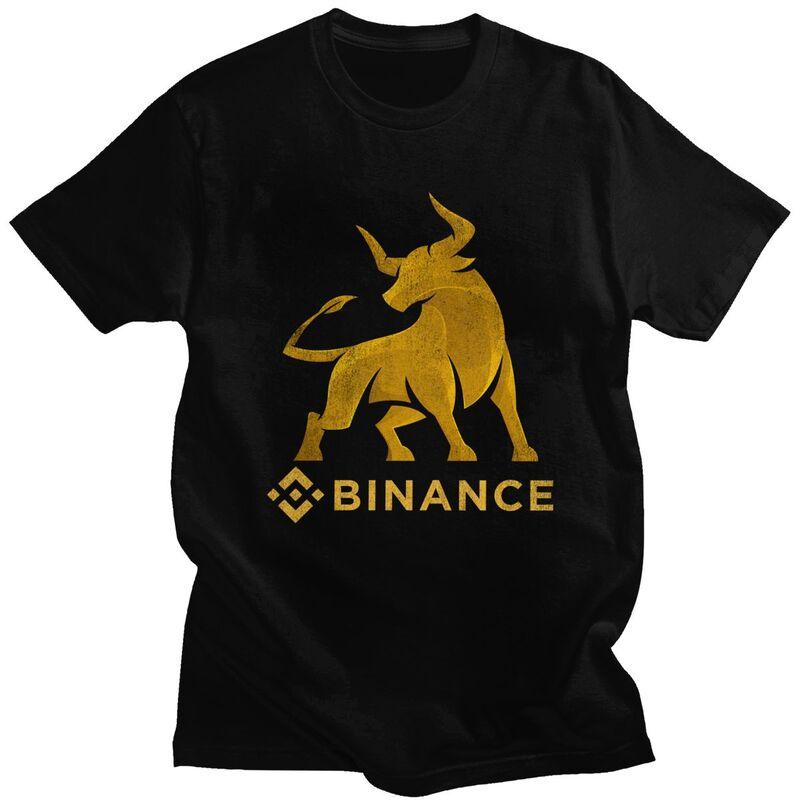 

Custom BNB Bull Binance T Shirt for Men Tshirt Casual Tee Short Sleeve Crypto Currency Miners T-shirt Slim Fit Clothing Gift ... S разноцветный