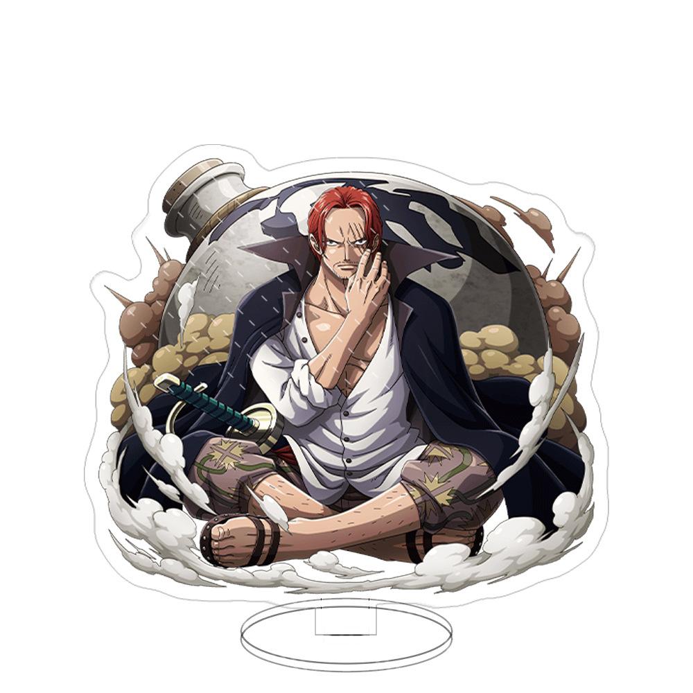 Stand Acrilico Grande Ornamenti Cartone Animato Pirata Luffy Sauron Espositore da Tavolo Spettacolo di Fumetti Vendita All'Ingrosso Consegna