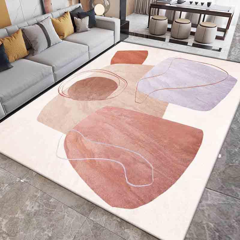 Living Room Carpet Ins Scandinavian Style Coffee Table Mat Household Full Wash-Free Teenage Girl Bedroom Bedside Rug