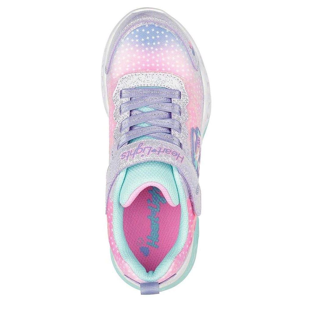 Skechers Girls Flutter Heart Light Up Flat Trainers